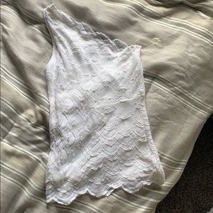 One shoulder lace tank top by Nightcap